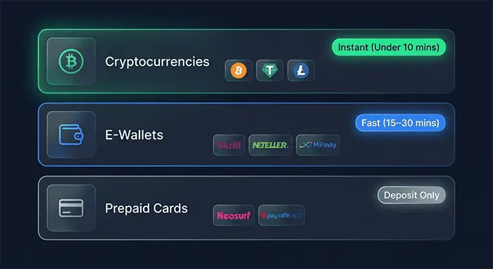Fast Payment Methods for Instant Withdrawal Casino No Verification NZ Players