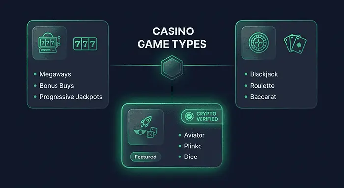 Popular Games at Fast Withdrawal No Verification Casino Sites